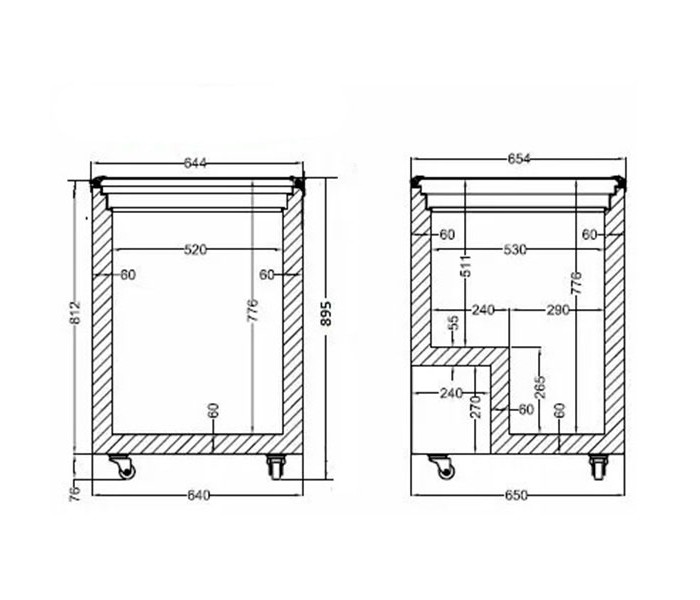 Морозильна скриня 172л Crystal EKTOR 16 SGL з прямим склом