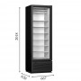 Дополнительное фото №2 - Морозильный шкаф 417л Crystal CRF 400 черный со стеклянной дверью