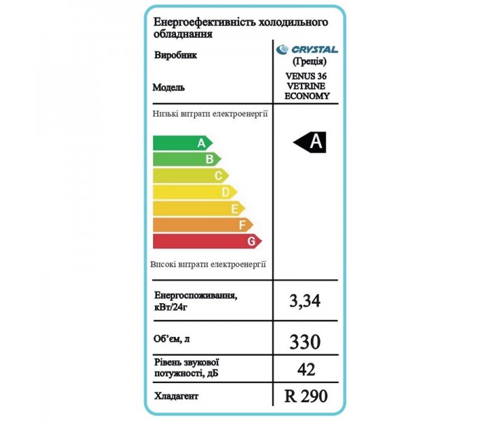 Морозильная витрина 330л Crystal VENUS VETRINE CURVED 36 ECONOMY для мягкого мороженого гнутое стекло