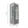 Дополнительное фото №2 - Морозильный шкаф 301л Crystal CRF-300 3D с панорамным остеклением