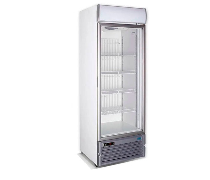 Морозильный шкаф 420 л со стеклянной дверью Crystal CRFV 500 white
