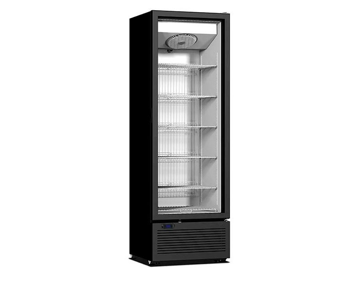 Морозильна шафа 420 л зі скляними дверима Crystal CRFV 500 black