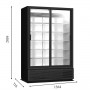 Дополнительное фото №2 - Холодильный шкаф 1129 л с двумя дверьми Crystal CRS 1200 black