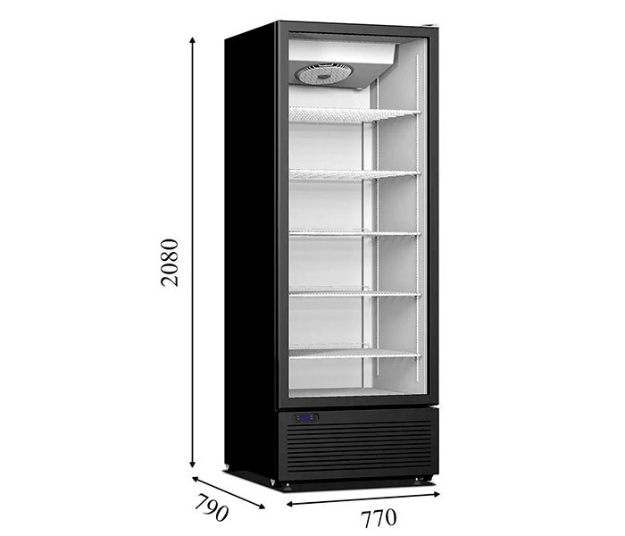 Холодильный шкаф с одной дверью без лайтбокса 783 л Crystal CR 800