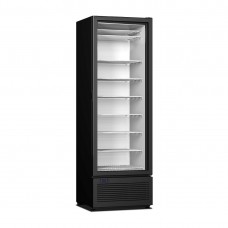 Морозильна шафа 417л Crystal CRF 400 чорна зі скляними дверима