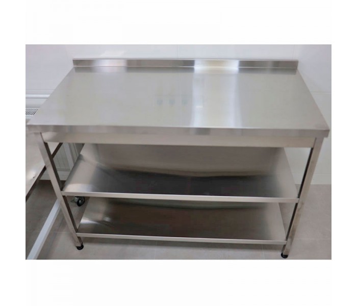 Стол с бортом и двумя полками Техно 1 1200x600x850