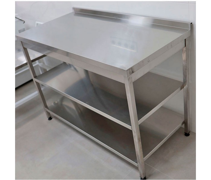 Стол с бортом и двумя полками Техно 1 1200x600x850