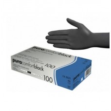Перчатки нитриловые AMPri Pura Comfort Black S/XS нестерильные без пудры 100шт/пач