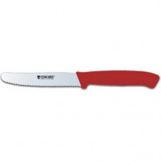 Нож кухонный Oskard NK038Z L11cm зубчатый красная ручка