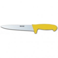 Нож разделочный L21cm Oskard NK018 желтая ручка