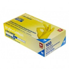 Перчатки нитриловые AMPri Style Color Lemon 01189-XL без пудры 100шт