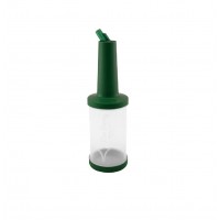 PM01G Бутылка с гейзером 1 л прозрачная зеленая крышка