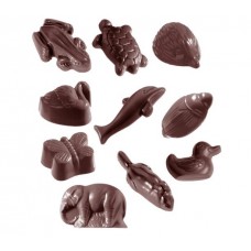 1541 CW Форма для шоколада Звери Chocolate World 20 шт