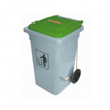 07403 Контейнер для мусора Araven зеленая крышка 490х525х655мм,80 л
