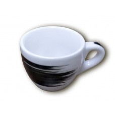 35117 Чашка Espresso с ручкой Ancap Verona Millecolori,ручная роспись,мазок B,цвет черный 75мм