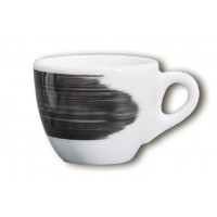 35132 Чашка Large Cappucino с ручкой Ancap Verona/Palermo Millecolori,ручная роспись,мазок B,цвет черный 260мм