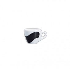 35192 Чашка для капучино з ручкою Ancap серія Verona Millecolori, ручний розпис, мазок A, колір чорний 180мм