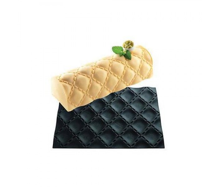 Kit Buche MATELASSE Набор Silikomart форма силикон. + силиконовый коврик для декора MATELASSE 250x90мм,h70мм