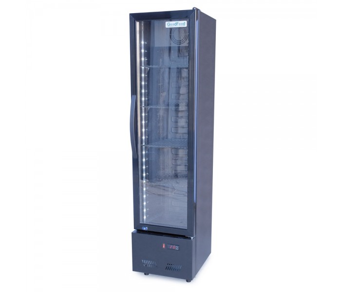 Шкаф холодильный для напитков 135 л GoodFood BC160NBB2LED black-black
