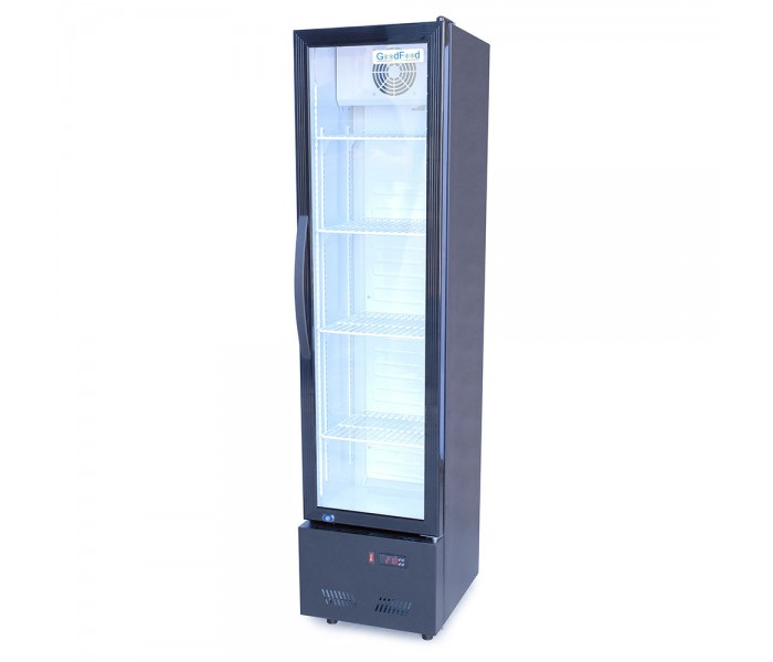 Шкаф холодильный для напитков 135 л GoodFood BC160NBW2LED черный-белый