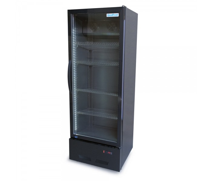 Шкаф холодильный для напитков 310 л GoodFood BC360NBB2LED black-black