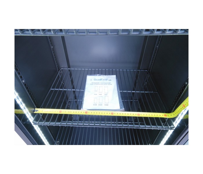 Шкаф холодильный для напитков 310 л GoodFood BC360NBB2LED black-black