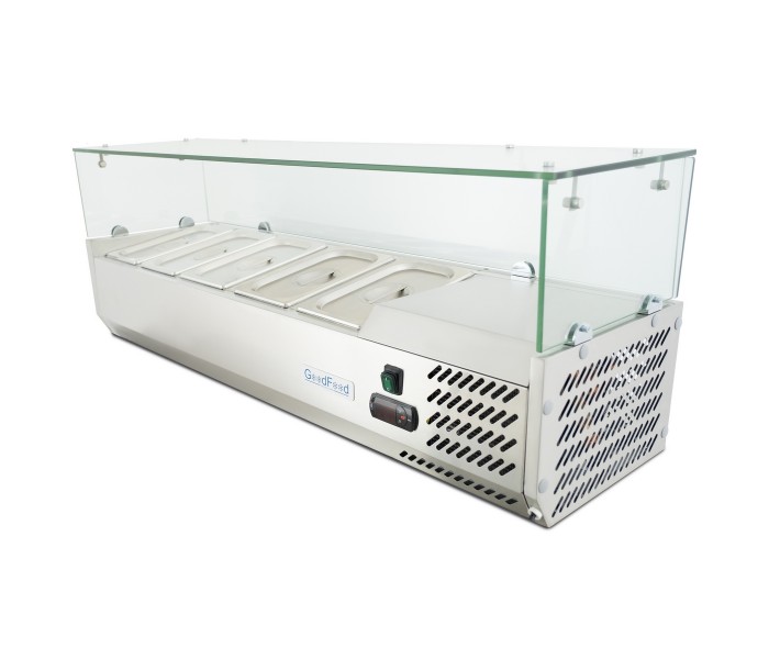 Холодильная витрина для топпинга GoodFood GF-VRX1200/330-H6C 5 емкостей