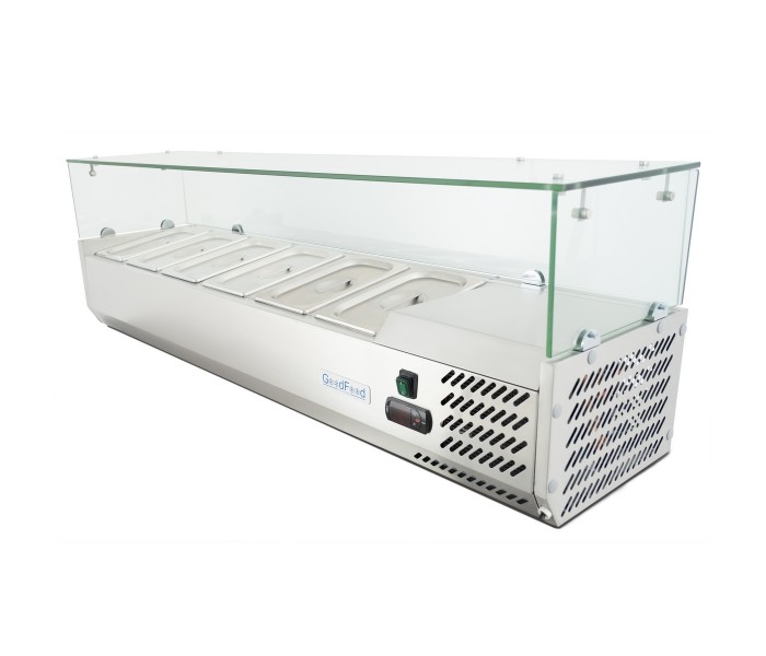 Холодильная витрина для топпинга GoodFood GF-VRX1400/330-H6C 6 емкостей