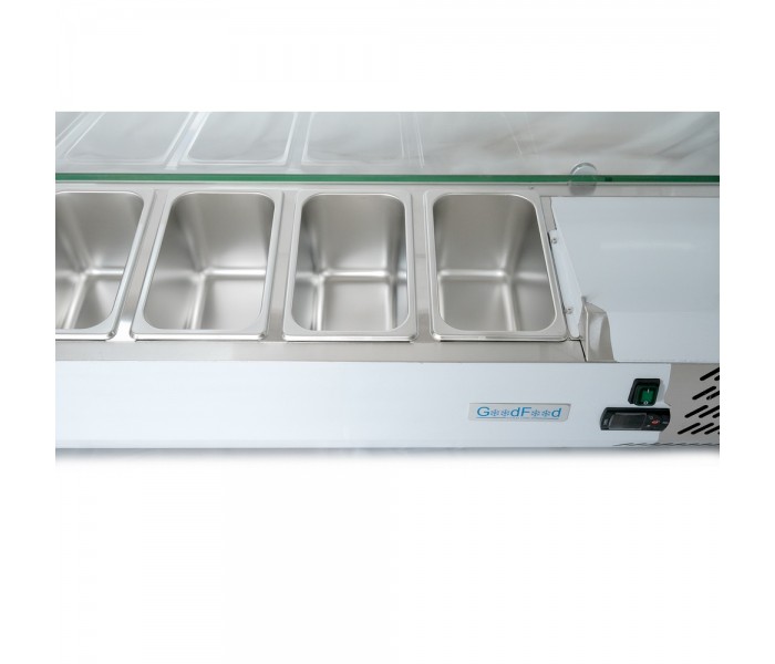 Холодильна вітрина для топінгу GoodFood GF-VRX2000/380-H6C на 9 гастроємностей