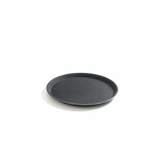 Поднос сервировочный круглый стеклопластик 460 чёрный Hendi 508794