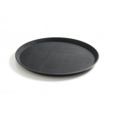 Піднос сервірувальний круглий склопластик 350 чорний Hendi 508817
