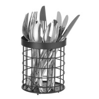 Контейнер для столовых приборов чёрный ø120x(H)150 Hendi 427033