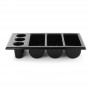 Дополнительное фото №1 - Контейнер для столовых приборов GN 1/1 6 секций черный 530x325x105 мм Hendi 552360