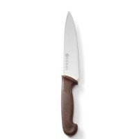 Нож поварской для кухни L18cm Hendi 842669 HACCP коричневая ручка