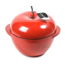 Кастрюля в форме яблока 2,8 л эмал. чугунe красного цвета d=225 х 130мм Lodge E3AP40