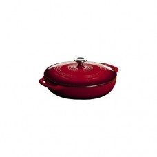 Посуд для тушкування з кришкою емаль. чавун червоного кольору обсяг 3,5л d = 300 х 50 Lodge EC3СC43