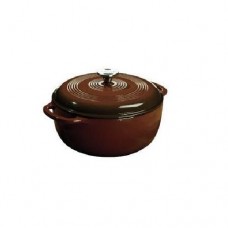 Посуд для тушкування з кришкою емаль. чавун коричневого кольору обсяг 5,5 л Lodge d = 280х1 Lodge EC6D83