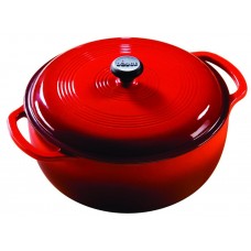 Посуд для тушкування з кришкою емаль. чавун червоного кольору обсяг 5,5 л d = 280х120 Lodge EC6D43