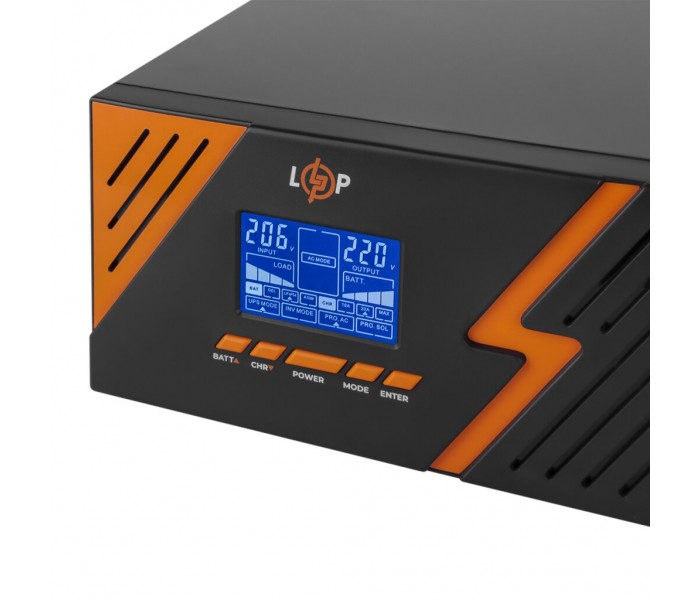 ИБП 1,05 кВт LogicPower LPM-PSW-1500VA Black с правильной синусоидой 12V