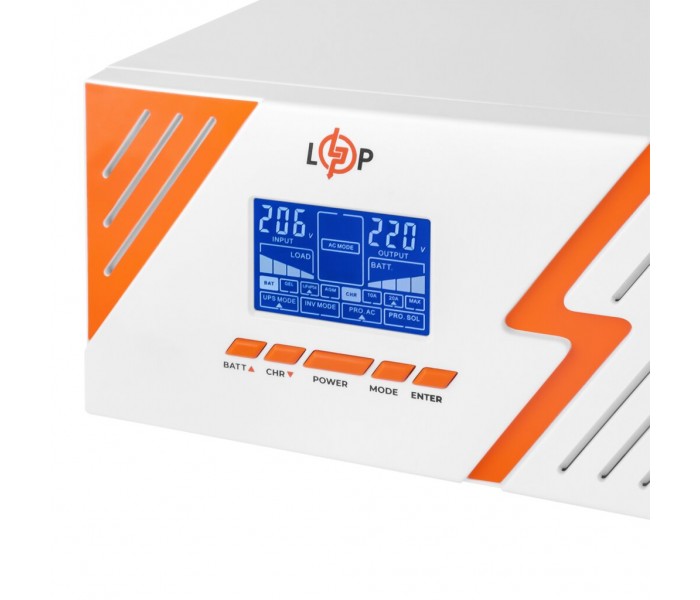 ДБЖ 1,05 кВт LogicPower LPM-PSW-1500VA White з правильною синусоїдою 12V