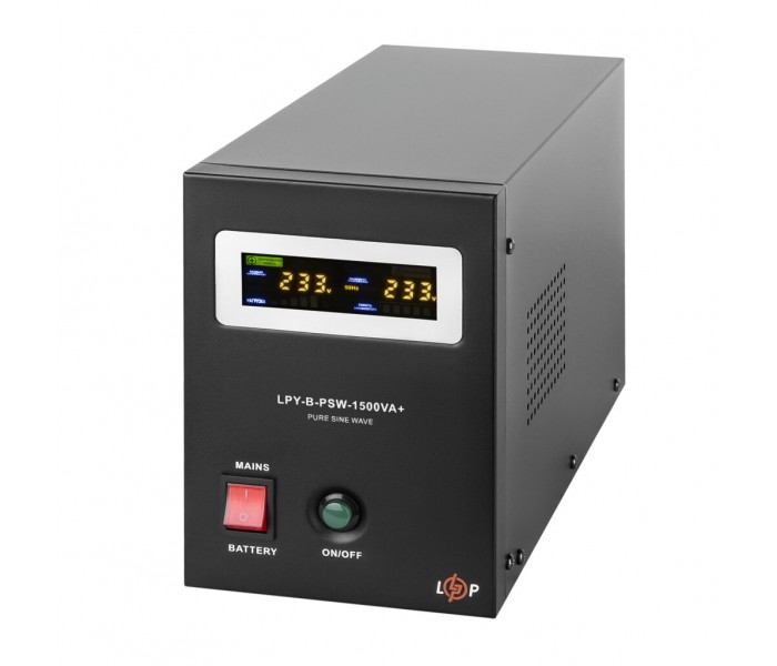 ДБЖ 1,05 кВт LogicPower LPY-B-PSW-1500VA+10A/15A з правильною синусоїдою 24V