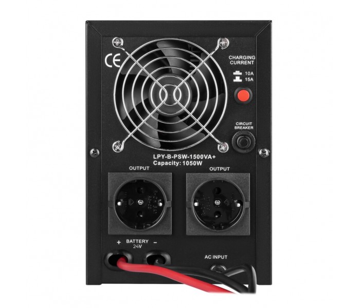 ДБЖ 1,05 кВт LogicPower LPY-B-PSW-1500VA+10A/15A з правильною синусоїдою 24V