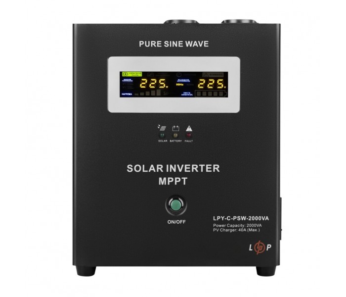 Сонячний інвертор 1,4 кВт ДБЖ LogicPower LPY-C-PSW-2000VA MPPT24V