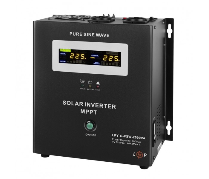 Сонячний інвертор 1,4 кВт ДБЖ LogicPower LPY-C-PSW-2000VA MPPT24V
