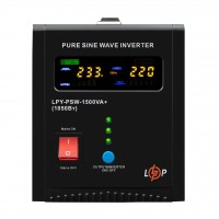 ДБЖ 1,05 кВт LogicPower LPY-PSW-1500VA+ 10A/15A з правильною синусоїдою 24V