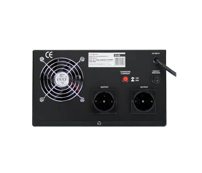 ДБЖ 1,4 кВт LogicPower LPY-W-PSW-2000VA+ 10A/20A з правильною синусоїдою 24V