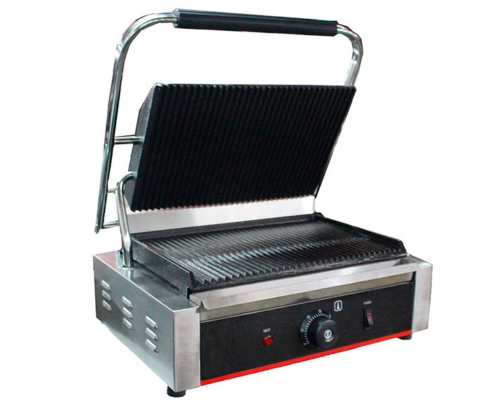 Гриль контактный EWT INOX CGR811E рифленный