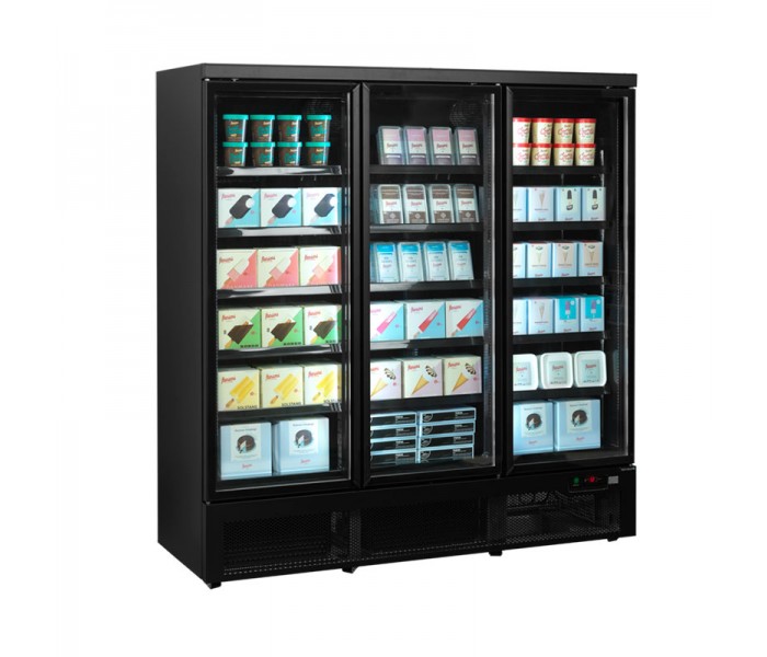 Морозильный шкаф со стеклом 1563 л Tefcold Atom Maxi F3DBB