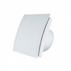 Дизайнерский вентилятор 169 м.куб. Mmotors MMP 100 в ванную стекло овал белое матовое с клапаном