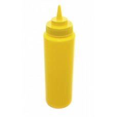 Бутылка для соусов с мерной шкалой 710 мл желтая